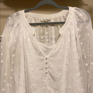 White sheer blouse